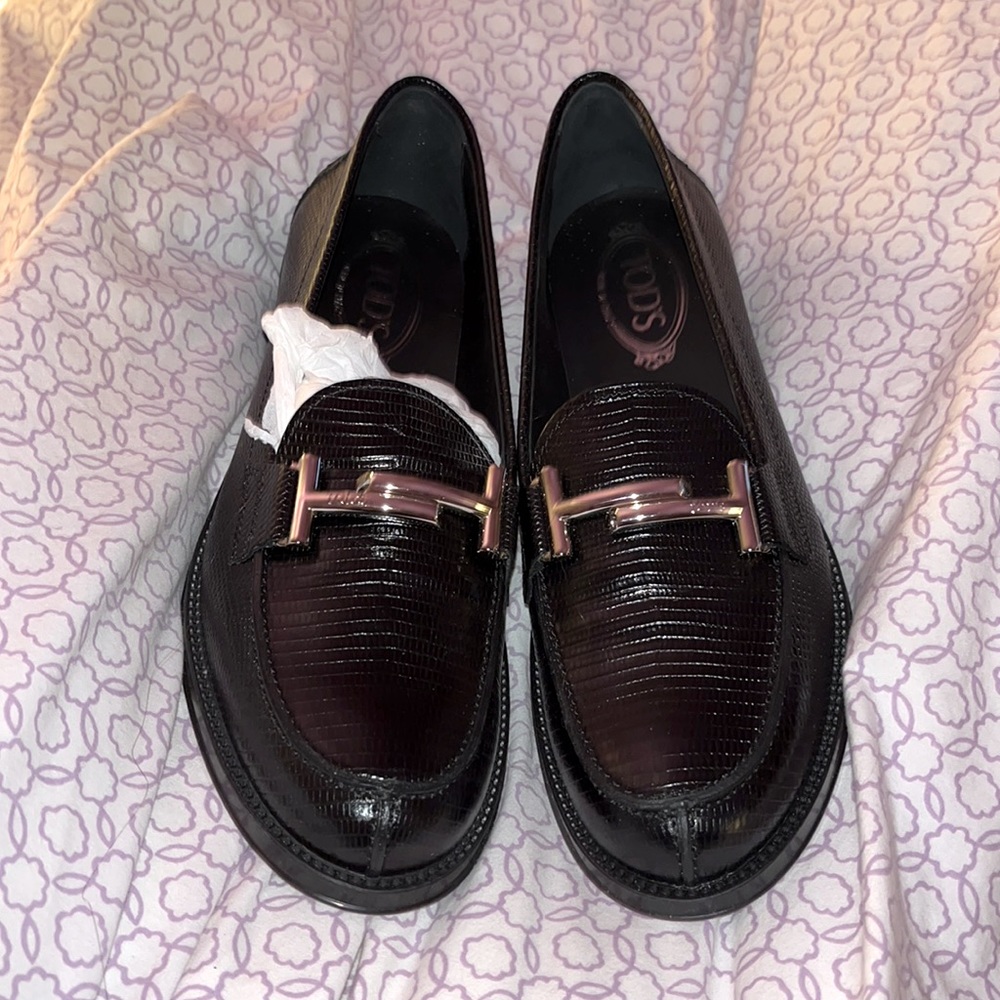 Tods loafers size 10 black